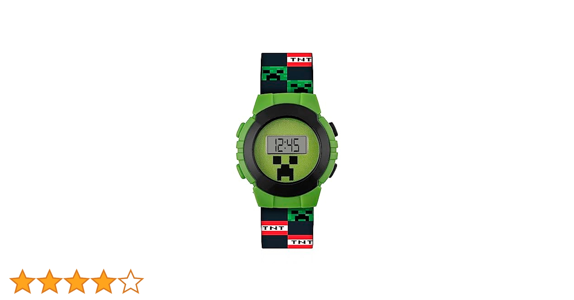 Minecraft Boy's Digital Quartz Watch with Plastic Strap